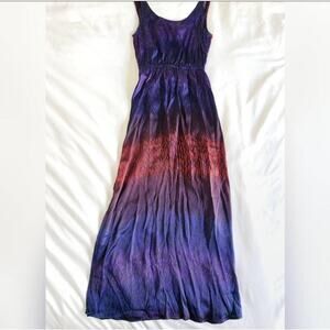 Club Monaco 100% Silk multi color Maxi Dress Size 6